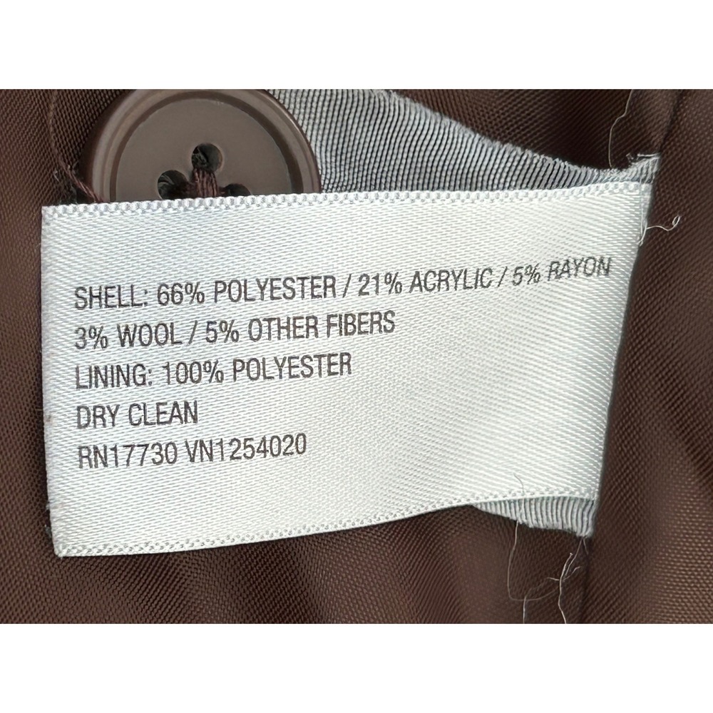 Mossimo Supply Co Southwestern Hooded Coat Brown Geometric Wool Blend Medium - Picture 9 of 13